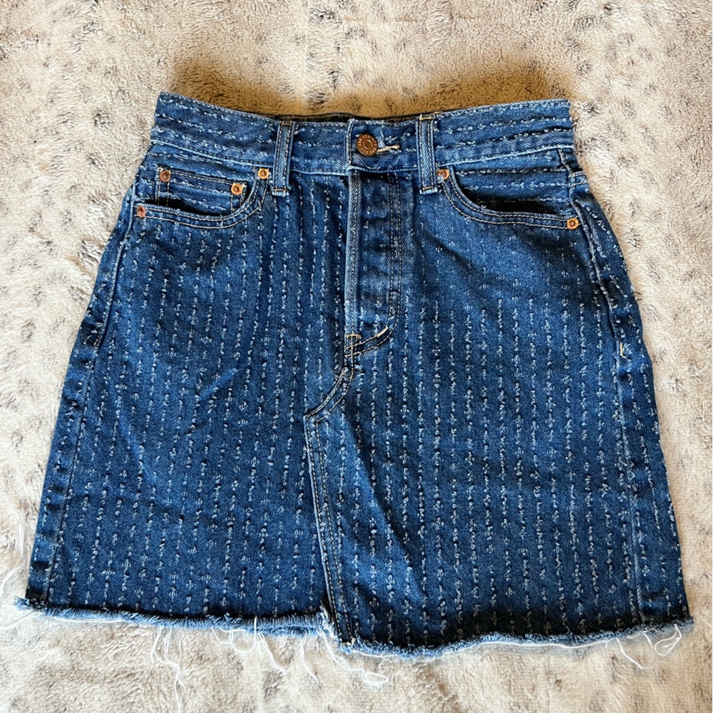 BDG high-waisted denim mini skirt